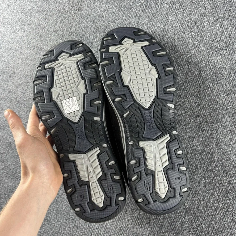 Skechers Relaxed Fit Shoes Mens 15 Black Slip On Memory Foam SN 64109EW Walking